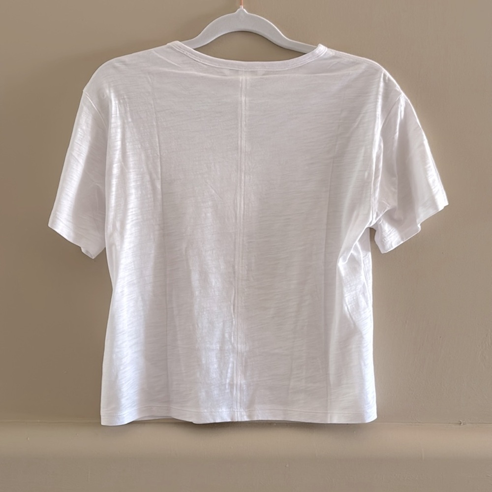Athleta Essential Slub Tee. White. XXS. 100% Supima Cotton. NWT. - Picture 5 of 6